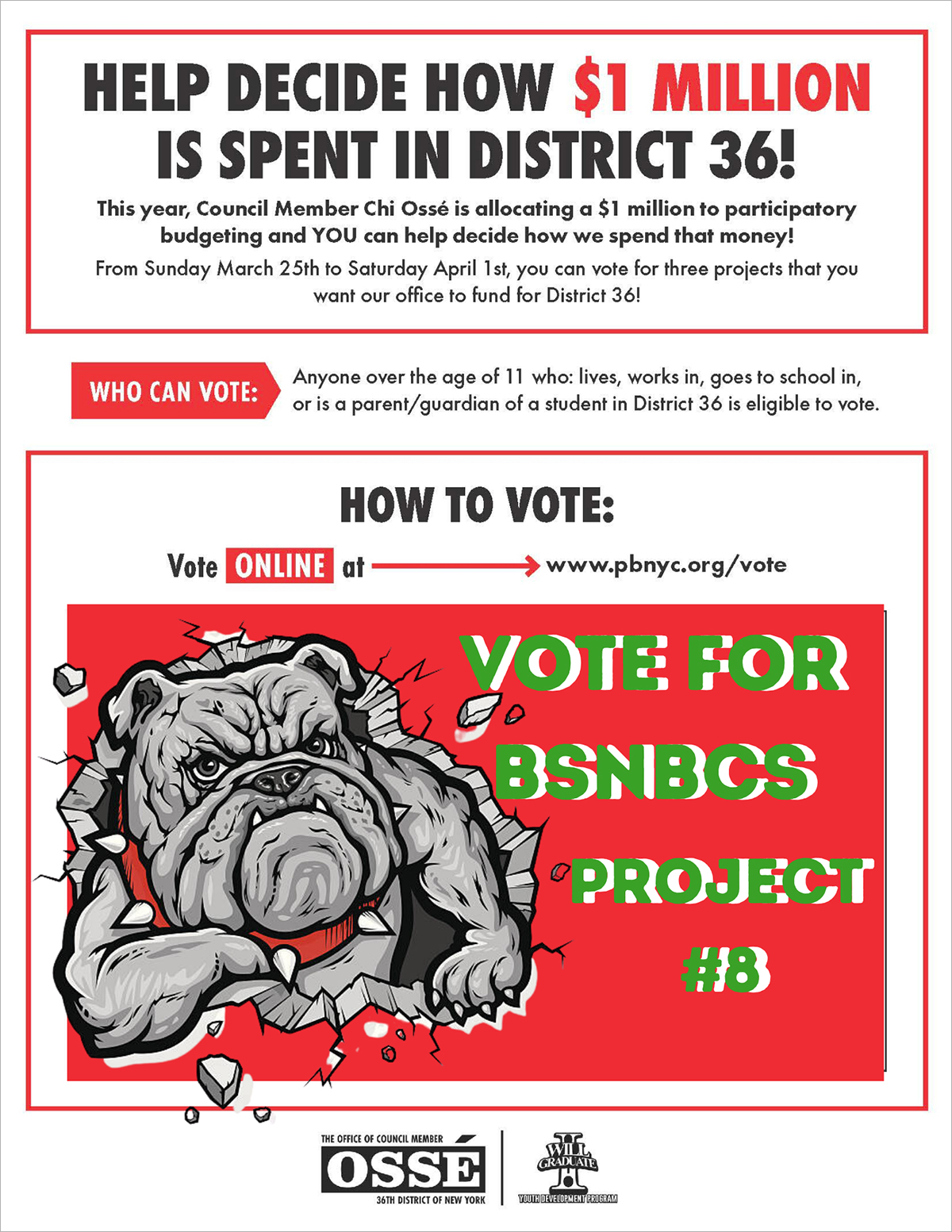 Vote For Our Participatory Budgeting Project